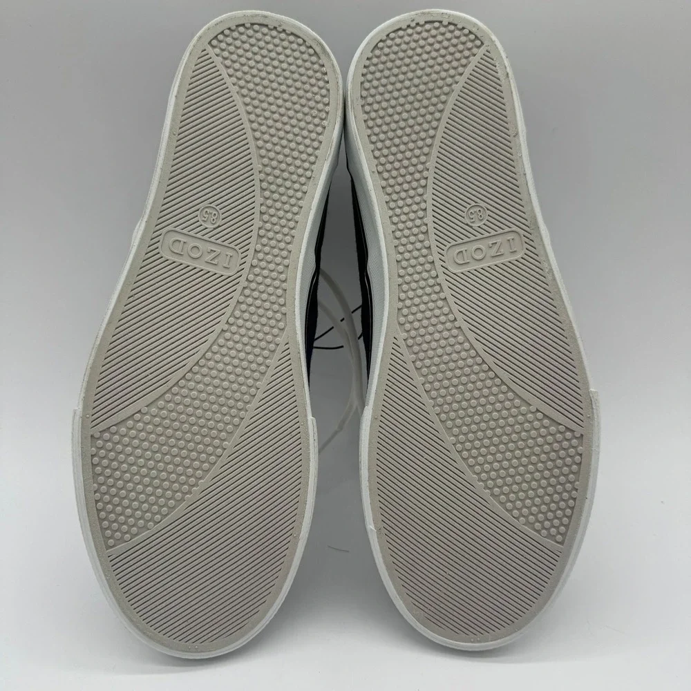 IZOD Rangley Men's 8.5 Navy Canvas Sneakers Memory Foam Lace Up Casual Shoes NIB